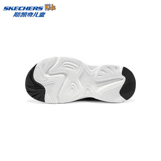 斯凯奇（Skechers）夏季儿童鞋款男童透气运动鞋舒适405204L 黑色/白色/BKW 40码