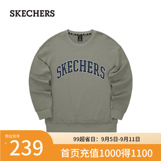 斯凯奇（Skechers）2024年秋季男女同款柔软舒适宽大L324U065 月桂橡灰/ 04AU XL