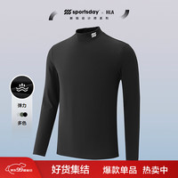 海澜之家长袖T恤24新SPORTSDAY运动SPORTSDAY长袖男春秋城市轻户外 黑色52 185/100A 2XL165~180斤