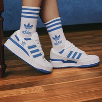 adidas 阿迪达斯 FORUM BOLD STRIPES厚底增高休闲篮球板鞋女adidas阿迪达斯三叶草