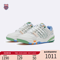 K·SWISS 盖世威（K·SWISS）运动休闲鞋24春季满贯鞋板鞋 9275-US 148温布尔登白/荷绿色/学院蓝 38