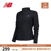 new balance 24年针织外套女 秋冬简约休闲运动跑步服WJ41466 BKH 2XL