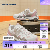 SKECHERS 斯凯奇 D'LITES 2.0 女子休闲运动鞋 99999693/WGPK 白/灰/粉 36