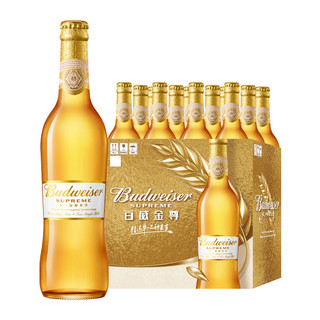 88VIP：Budweiser 百威 金尊啤酒500ml*12瓶整箱瓶装