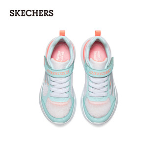 斯凯奇（Skechers）中大童轻便网面跑步鞋319022L 薄荷绿色/珊瑚色/MTCR 37码