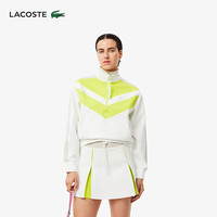 法国拉科斯特 LACOSTE女装24秋季时尚拼色半拉链卫衣|SF2559 I5U/白色/黄绿拼色 38 /165
