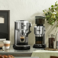 88VIP：De'Longhi 德龙 Delonghi 德龙 EC950 半自动咖啡机+KG521 电动磨豆机 银色