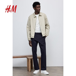 H&M2024秋季男装标准版型外套1234637 奶油色 175/100