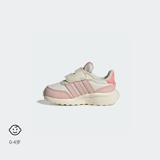 adidas RUN 70s AC休闲舒适魔术贴运动鞋女婴童阿迪达斯轻运动 汉玉白/沙棕粉/粉色 20码