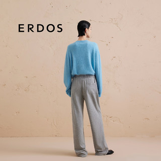 ERDOS 24秋冬修身显瘦直筒裤宽松阔腿裤时尚百搭休闲女长裤休闲裤 玛瑙灰 160/64A/S