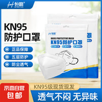 N95口罩5层防护医用口罩双层熔喷布成人男女通用柳叶鱼型口罩 KN95口罩10片(非)
