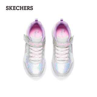 斯凯奇（Skechers）时尚复古百搭休闲鞋子302313L 银色/多彩色/SMLT 34码