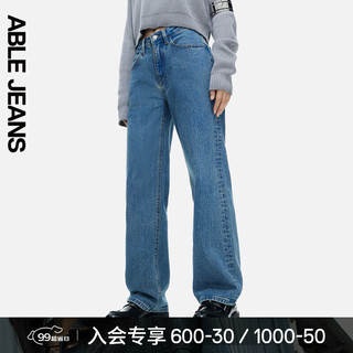 ABLE JEANS【直筒裤】24冬季女士复古直筒裤901559 复古天晴蓝【9月17日前】 29/30