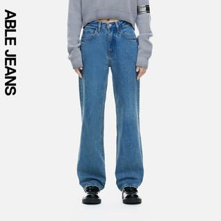 ABLE JEANS【直筒裤】24冬季女士复古直筒裤901559 复古天晴蓝【9月17日前】 29/30