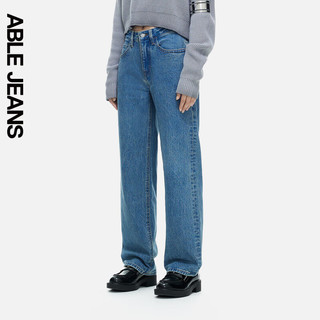 ABLE JEANS【直筒裤】24冬季女士复古直筒裤901559 复古天晴蓝【9月17日前】 29/30