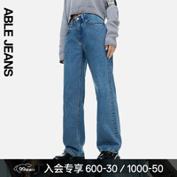 ABLE JEANS【直筒裤】24冬季女士复古直筒裤901559 复古天晴蓝【9月17日前】 26/30