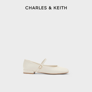 CHARLES & KEITH CHARLES&KEITH24秋季新款CK1-70381068复古圆头平底玛丽珍鞋女