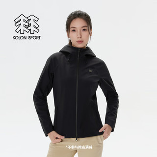 KOLON SPORT/可隆软壳夹克 女子户外休闲防风防泼水登山徒步外套 LKJK4WNT18-BK 黑色 M 165/88A