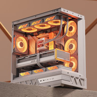 金河田(Golden field)平行世界 白色 游戏电脑台式主机箱 兼容双360水冷 ATX主板/三面快拆/支持背插//270°海景房 平行世界 白ATX/双360