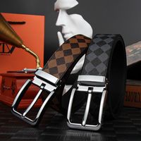 V.V.Brown 意大利品牌专柜正品高档男士皮带真皮针扣3.8cm腰带裤带