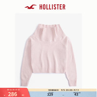 HOLLISTER24秋冬辣妹宽松露肩长袖针织衫毛衣 女 KI350-4246 粉色 M (165/92A)