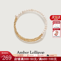 Amber Lollipop 淡水珍珠手镯 金色手镯（珍珠+镀14k金） 10080368540894