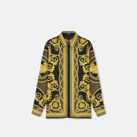 VERSACE 范思哲 男士长袖衬衫 1012141-1A11363 黄色/黑色 54