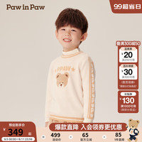 PawinPaw卡通小熊童装2024年秋冬男宝圆领毛衣 Ivory象牙色/39 90cm