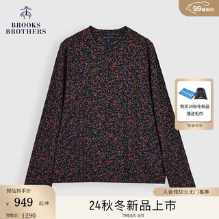 布克兄弟（BrooksBrothers）女士24早秋圆领趣味印花上衣 B475-碎花印花 M