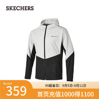 斯凯奇（Skechers）2024年秋季男女同款保温保暖加绒梭织P424M121 紫灰色/0006 S