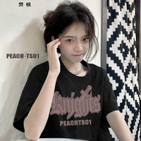 樊枫 夏季短袖t恤女装新款初中生t恤夏季ins新款白色短袖女学生韩版 黑色 优质面料  M 适合86-105斤