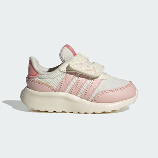 adidas RUN 70s AC休闲舒适魔术贴运动鞋女婴童阿迪达斯轻运动 汉玉白/沙棕粉/粉色 26码