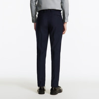 九牧王男裤西裤男2024秋冬仿毛西裤微弹正装直筒男裤子M 宽松版+藏青+JA2DV72614 170/76A 31码 (2.34)尺 78cm