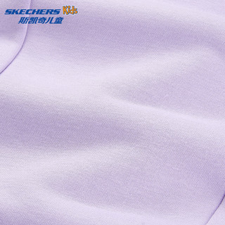 Skechers斯凯奇KIDS男女童春秋加绒舒适保暖中性休闲针织长裤L424K027 浅雪青色/00EW 140cm