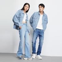 Wrangler 威格 无性别男女情侣款字母长袖翻领夹克外套