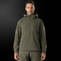 始祖鸟（ARC’TERYX）LEAF GAMMA SL ANORAK 始祖鸟 军鸟 防风透气户外半拉连 软壳夹克 RG 骑兵绿 (X000007936) L