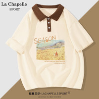 移动端、京东百亿补贴：La Chapelle Sport 拉夏贝尔短袖   L(推荐115-130斤)