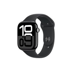 Apple 苹果 Watch Series 10 智能手表 GPS+蜂窝网络款 46mm 亮黑色 黑色橡胶表带 M/L