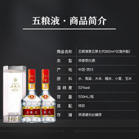 WULIANGYE 五粮液 普五 52度 500ml*2瓶 第七代 浓香型白酒 双瓶装 送礼袋 海外版