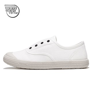 百亿补贴：Feiyue. 飞跃 Feiyue/飞跃一脚蹬帆布鞋2024夏季新款轻便休闲鞋懒人板鞋白色女