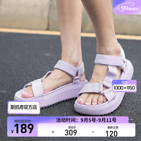 SKECHERS 斯凯奇 凉鞋女厚底魔术贴轻便时尚休闲透气涉水鞋111126 BKW黑色/白色 37  WHT白色 38