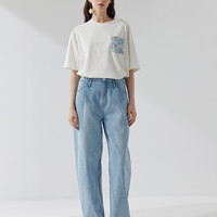 Fabrique Innovations FABRIQUE Fabrique 女士高腰直筒牛仔裤 FHNY2302WPT104U2