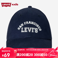 Levi's 李维斯 儿童帽子夏季遮阳男童鸭舌帽女童鸭舌棒球帽 海军蓝 4/7