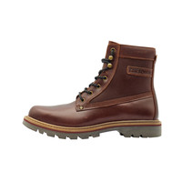 CAT 卡特彼勒 男女同款户外休闲防泼水高帮复古单鞋 深棕色 39