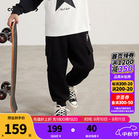 Converse匡威儿童童装男童长裤2024秋季潮流裤子 正黑色 120/56