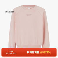 little MO&Co.REEBOK联名系列 little moco童装24秋男女童圆领长袖套头卫衣 灰粉色 140/68