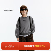 little MO&Co.REEBOK联名系列 little moco童装24秋男女童圆领长袖套头卫衣 深鸥灰色 130/64