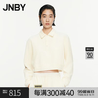 JNBY江南布衣24秋冬卫衣宽松翻领套头休闲简约通勤5O8410080 741/鹅黄色 M