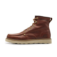 CAT 卡特彼勒 男士户外休闲高帮经典牛皮复古单鞋 棕红色 39