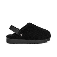 UGG 女士时尚舒适纯色平底魔术贴卷毛休闲茸茸便鞋 1167311 黑色 41